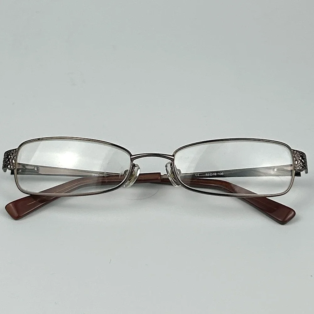 Privé Revaux PRV200 Womens Eyeglasses Frame Brown Metal Full Rim 52-18-135 mm
